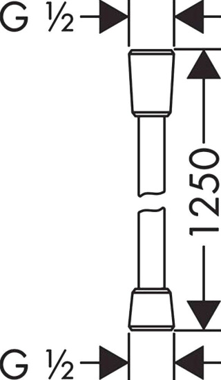 Душевой шланг Hansgrohe Comfortflex 28167000