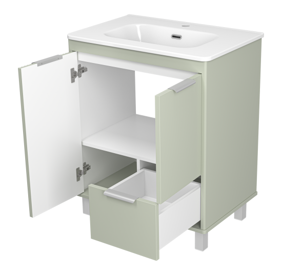 Тумба с раковиной Brevita Risacca Pistachio 70