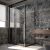 Душевой уголок Veconi Premium Trento PTC-SP-30GR 140x90, профиль графит