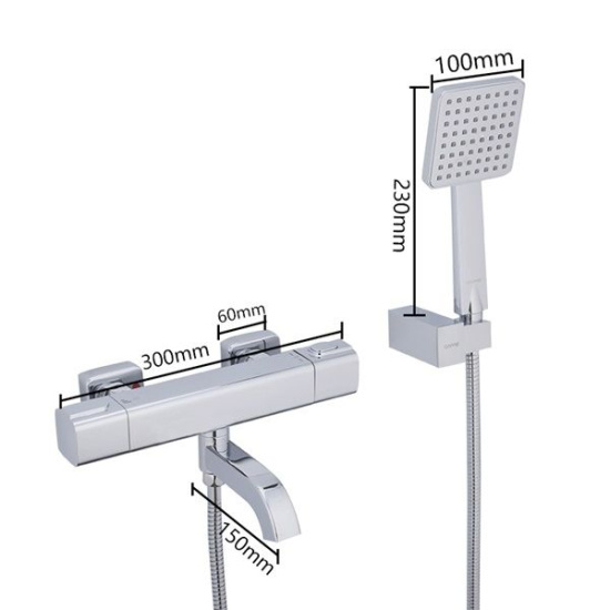 Смеситель для ванны Gappo G3291 термостатический
