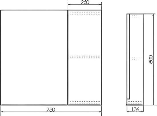 Зеркало Comforty Бонн 75 дуб дымчатый, графит