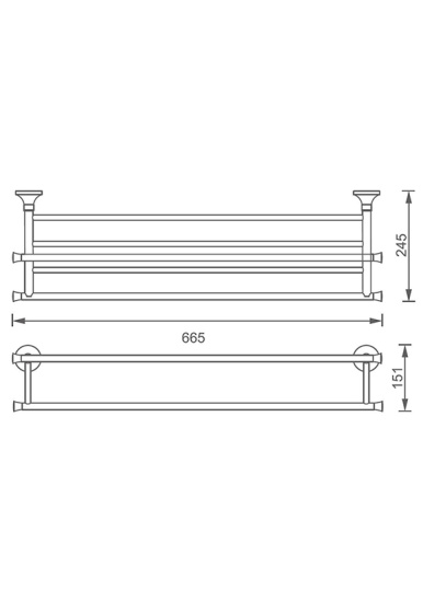 Полотенцедержатель Altrobagno Corposo 081506 Cr с полкой