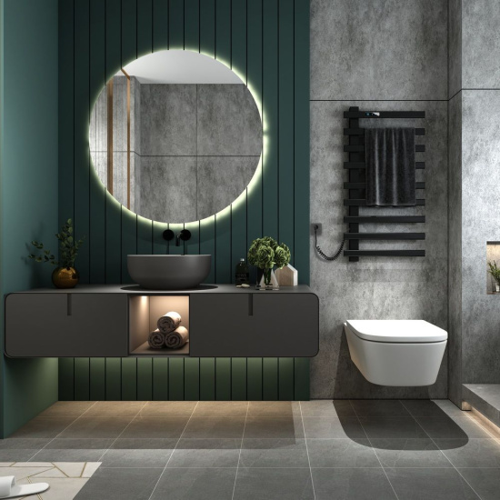 Полотенцесушитель электрический Black&White Moon N-355В-I
