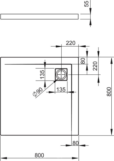 Поддон для душа Radaway Argos C800