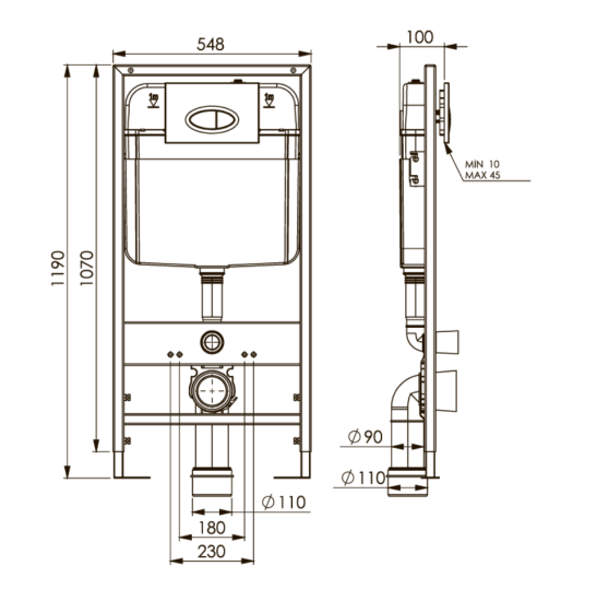 Инсталляция для унитаза Boheme 666