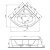 Акриловая ванна Vitra Thera 150x150 см