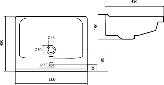 Тумба с раковиной ASB-Mebel Миранда 60
