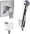 Душевой комплект Hansgrohe Vivenis 75615000 + гигиенический душ 32128000 + шланговое подключение 26457000