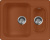 Мойка кухонная AquaGranitEx M-09 терракот