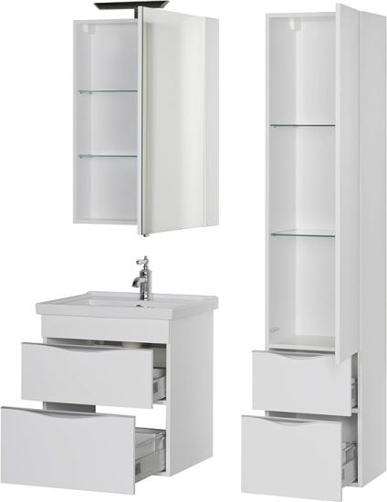 Пенал Aquanet Эвора белый