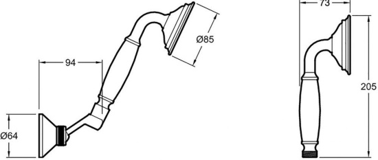 Душевой гарнитур Jacob Delafon Louise E24365-CP