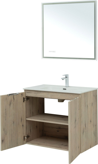 Мебель для ванной Aquanet Алвита new 80 подвесная, дуб веллингтон белый, с дверками