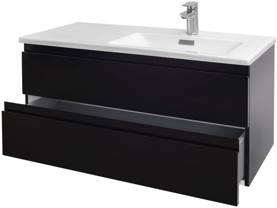 Мебель для ванной Jacob Delafon Madeleine 100 R черный блестящий