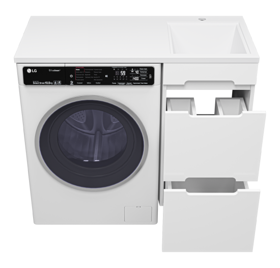 Тумба с раковиной Misty Байкал 40 L под стиральную машину, раковина Гавана 100