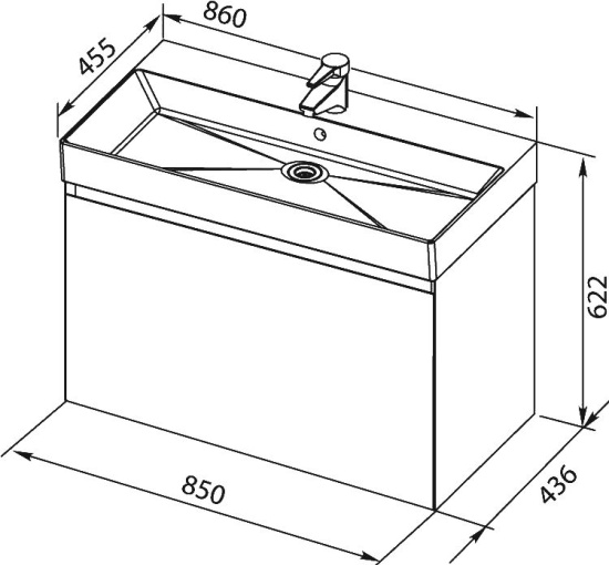 Мебель для ванной Aquanet Йорк 85 белая