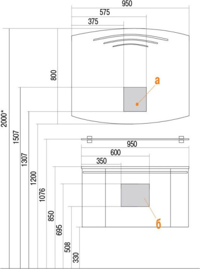 Зеркало Aquaton Севилья 95