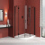 Душевой уголок Vegas Glass AFS-F LUX 120*100 02М 01 R, профиль черный матовый, стекло прозрачное