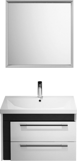 Тумба под раковину Iddis Color Plus 60 белая, темное дерево