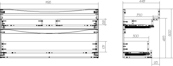 Тумба с раковиной BelBagno Marino H120 rovere nature