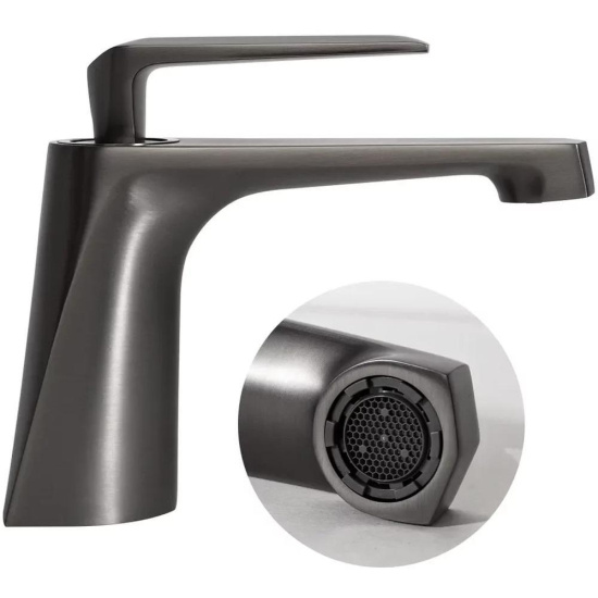 Смеситель для раковины Hansberge H1068BG, графит