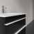 Тумба с раковиной Villeroy & Boch Venticello A92402 60 black matt lacquer, с белыми ручками