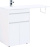 Тумба с раковиной Aquanet Токио 120 L белая напольная, 1 ящик, 2 дверцы