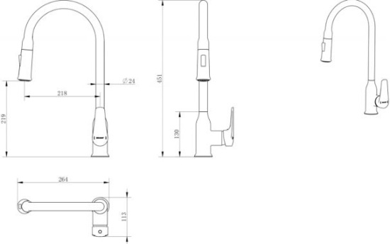 Смеситель для кухни Bravat Arden F7362395CP-ENG