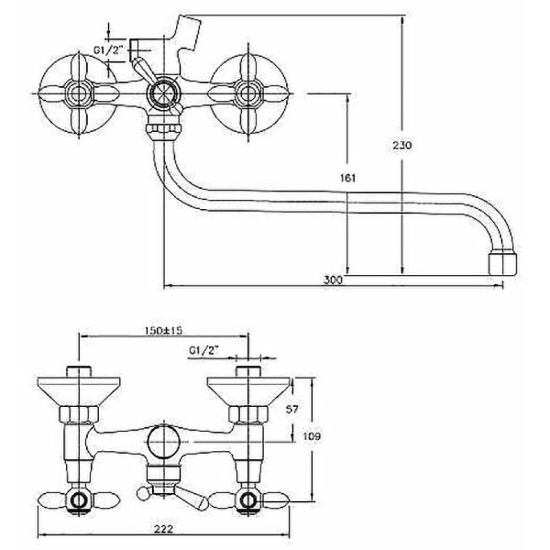 Смеситель для ванны Haiba HB2227