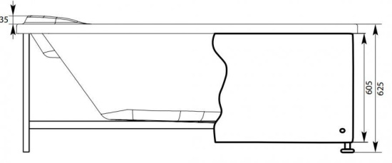 Акриловая ванна Aquanet Palma 170 см R