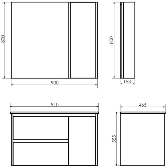 Мебель для ванной Comforty Бремен 90 дуб белый
