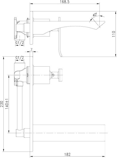 Смеситель для раковины Lemark Contest LM5826CW с внутренней частью