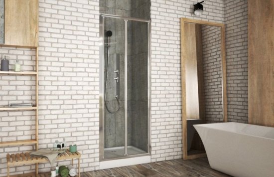 Душевая дверь в нишу Bravat Drop 80x200 складная