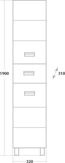 Пенал Onika Балтика 32.10У белый