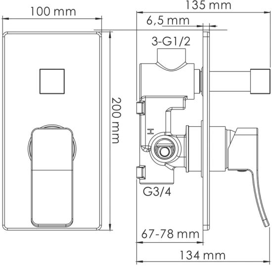 Душевая система Wasserkraft A16067WHITE