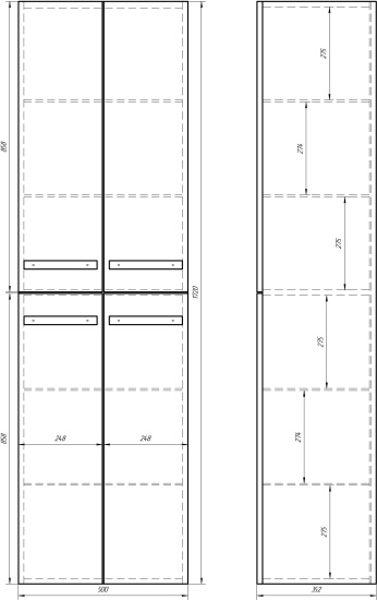 Пенал Dreja Almi 50 белый глянец
