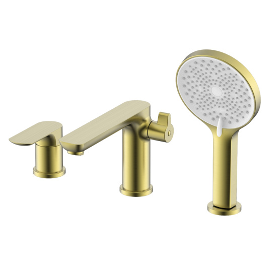 Смеситель на борт ванны Raglo R03.31.03 сатин золотой