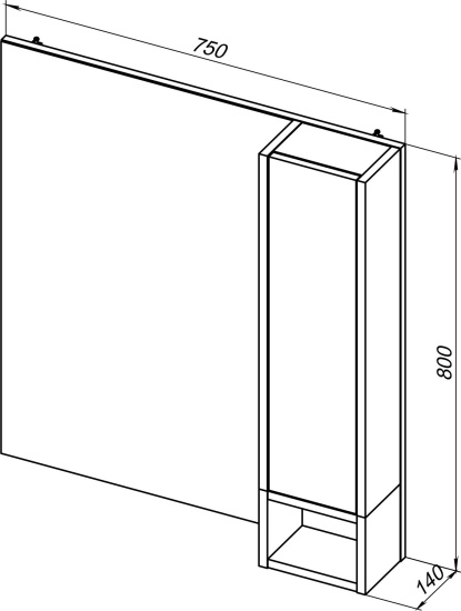 Мебель для ванной Stworki Карлстад 75 дуб рустикальный, простоун беж, с раковиной Rotenburg 40 черной