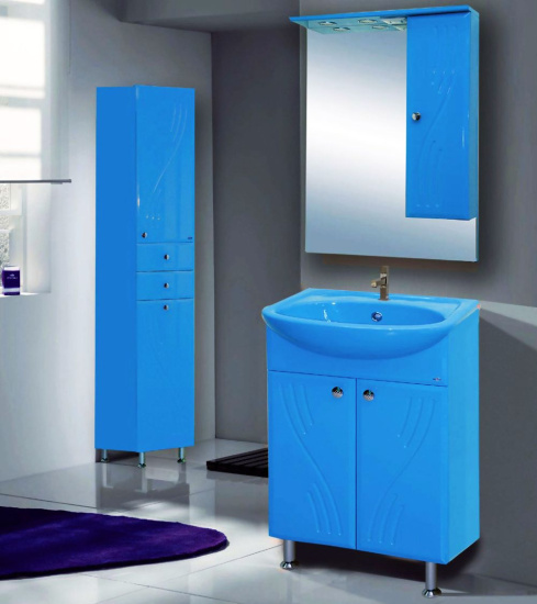 Зеркало-шкаф Misty Мисти 50 голубой R