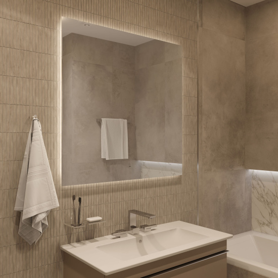 Зеркало Diwo Элиста 100x100 с подсветкой