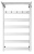Полотенцесушитель водяной Secado Комано 1 КСП 100/50, черный матовый