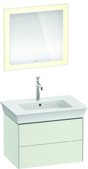 Тумба с раковиной Duravit White Tulip 75 2 ящика, шелковисто-матовый