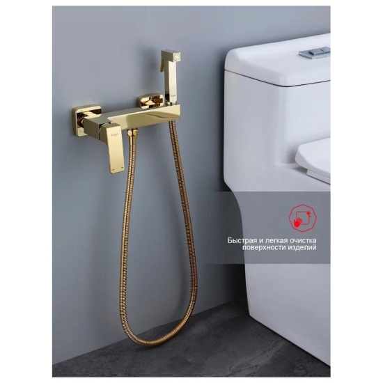 Гигиенический душ Raglo R01.51.23 со смесителем, золото
