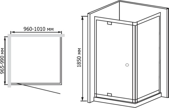 Душевой уголок RGW Passage PA-35 (960-1010)x1000