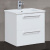 Тумба под раковину Dreja Gio 60 белый глянец, подвесная, 2 ящика