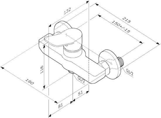 Душевой комплект AM.PM Gem F0790022 душевая стойка + смеситель F85A20022