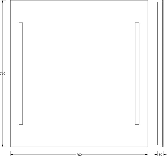 Зеркало Evoform Ledline BY 2116 70x75