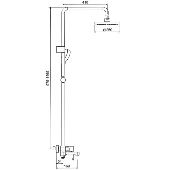 Душевая стойка Gappo G2403-8, хром/белый