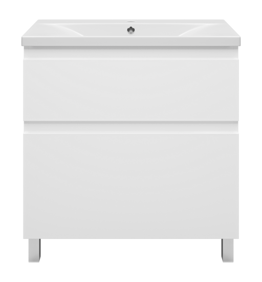 Тумба с раковиной Misty Лаки 80 белая