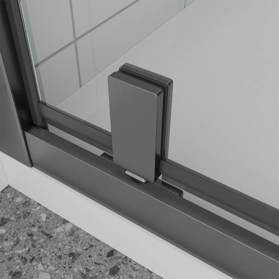 Душевая дверь в нишу Veconi Ottimo P30 GR OP30GR-70-12-C9, профиль графит брашированный, стекло матово-тонированное