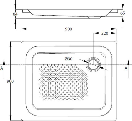 Поддон для душа BLB Universal Square C09631001 BLB 90х90